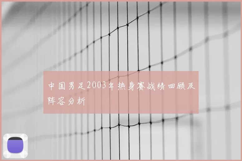 中国男足2003年热身赛战绩回顾及阵容分析